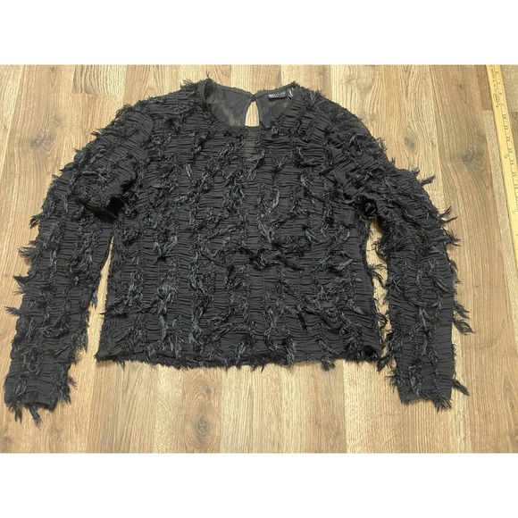 ASOS Tops - Asos Design Shirt, Women's Size 6, Black, Long Sleeve, See Through